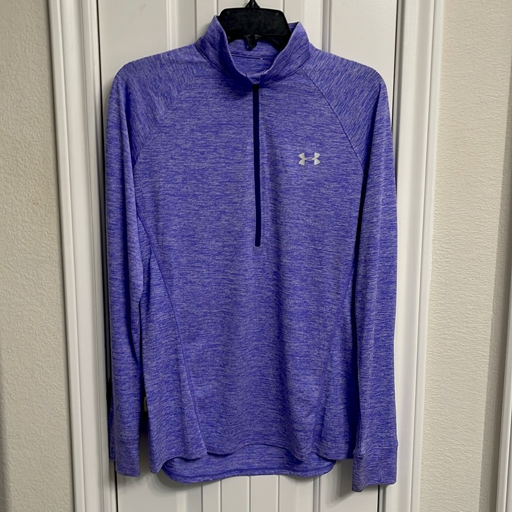 COPY - Under Armour - Long Sleeve - Purple Heather - 3/4 Pull Over